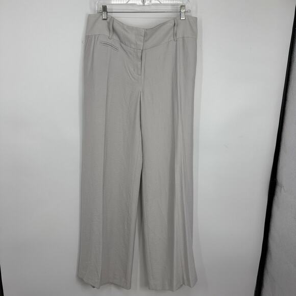 BCBGMAXAZRIA Caroline Wide Leg Pants size 8 Light Dove Gray - Picture 10 of 10
